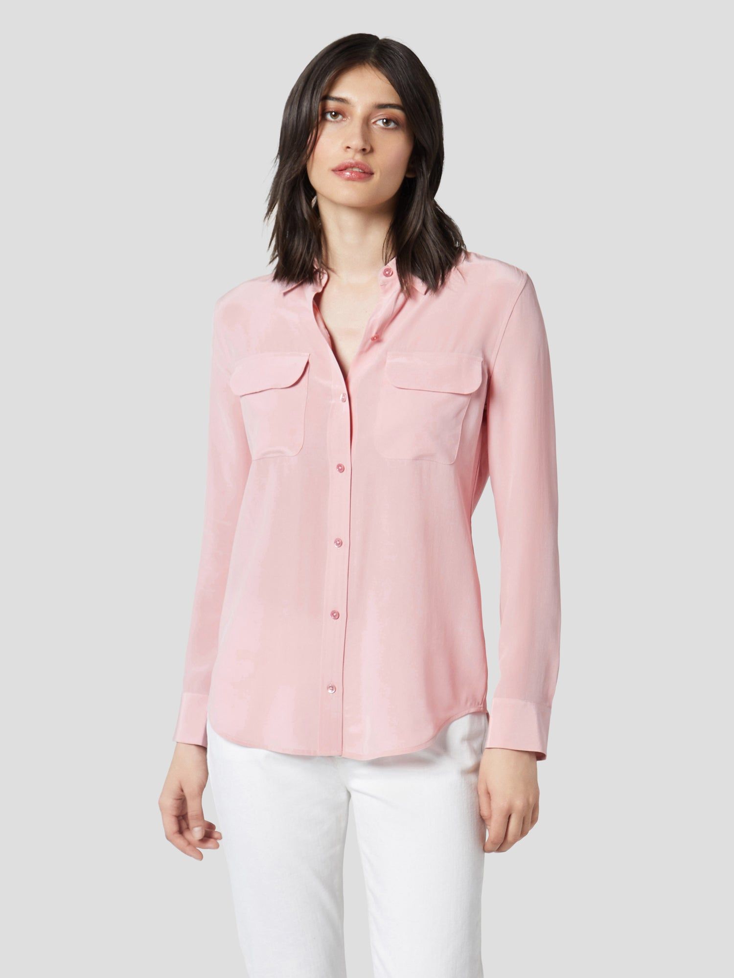 SLIM SIGNATURE SILK SHIRT sold by Equipment product image thumbnail 2