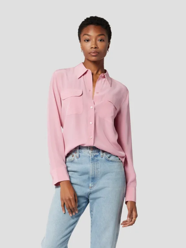 SLIM SIGNATURE SILK SHIRT sold by Equipment