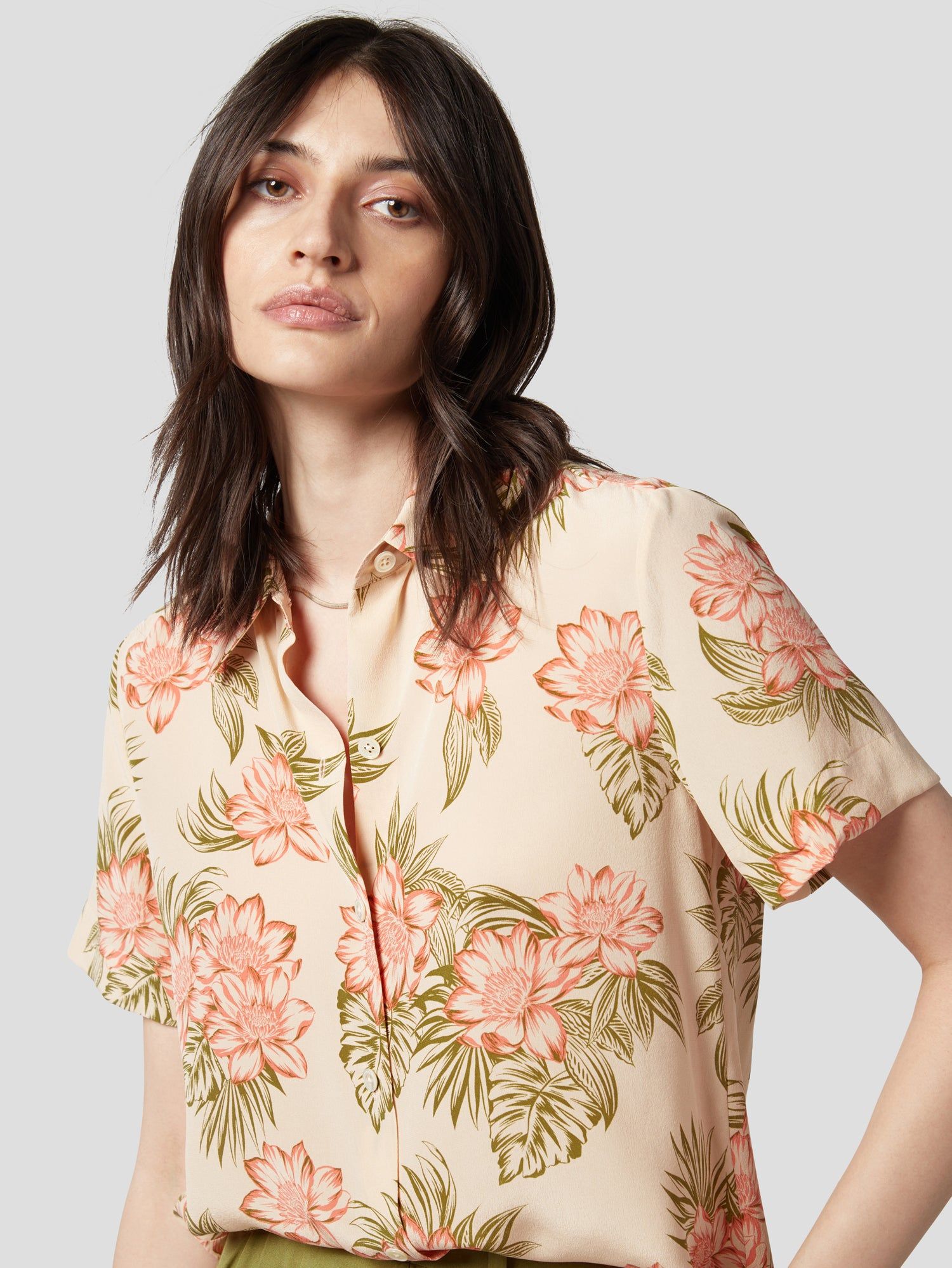 SHORT SLEEVE ESSENTIAL SILK SHIRT sold by Equipment