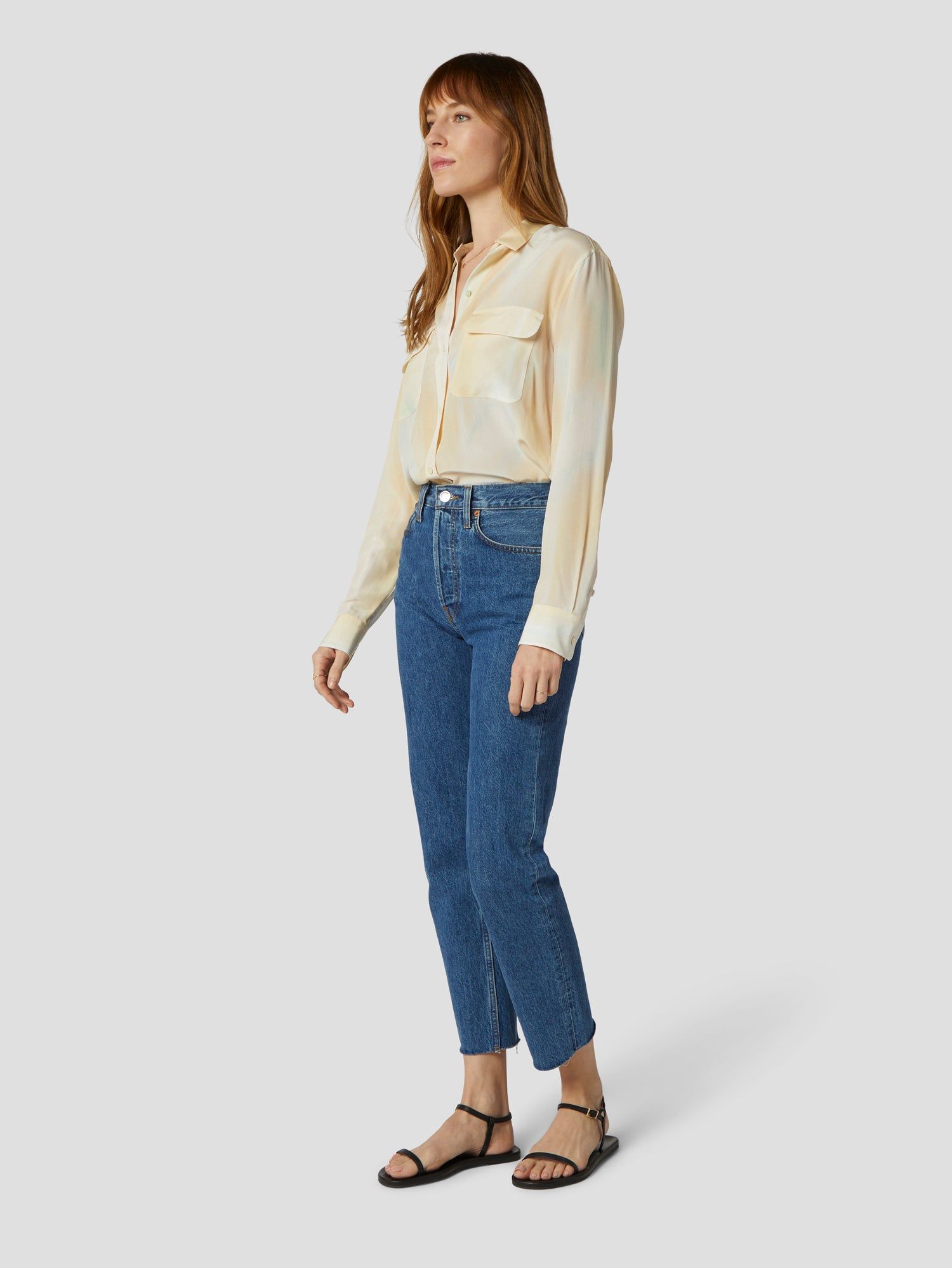 SIGNATURE SILK SATIN SHIRT sold by Equipment product image thumbnail 4