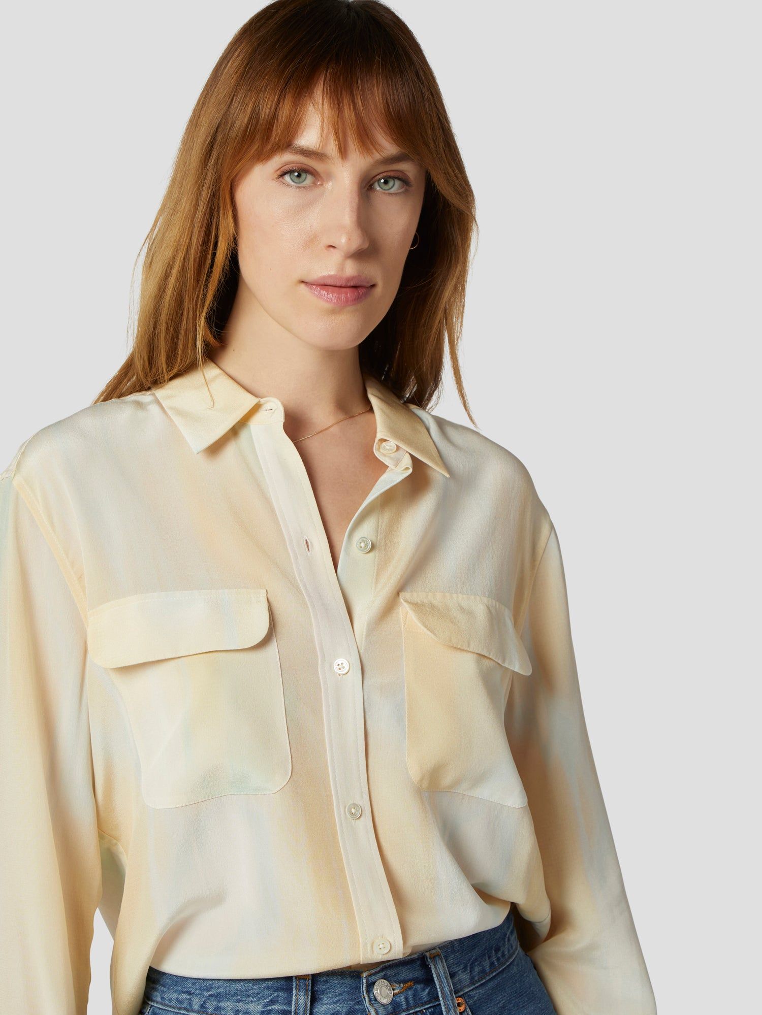 SIGNATURE SILK SATIN SHIRT sold by Equipment