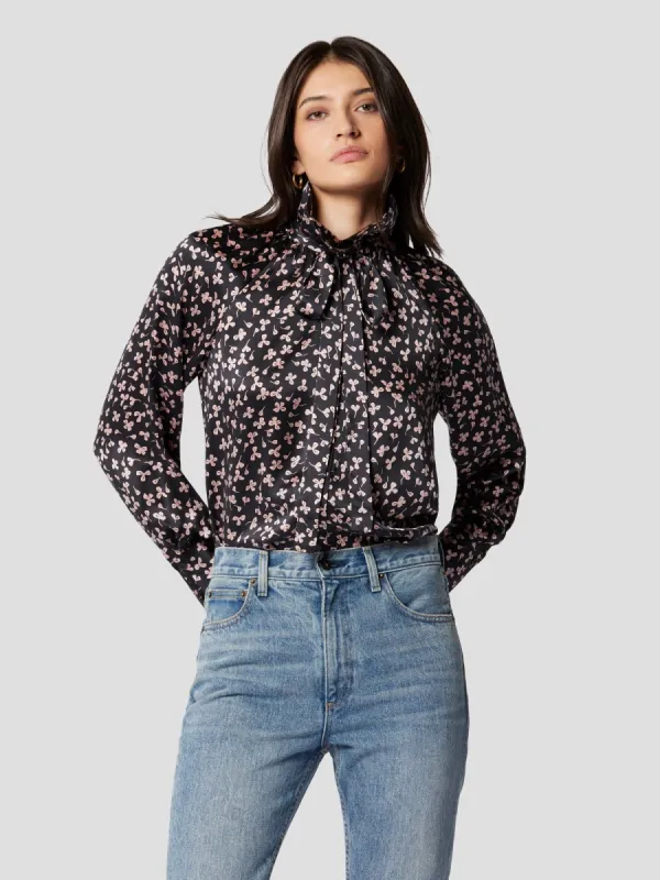 NELA SILK SATIN SHIRT sold by Equipment