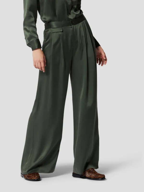 ASHLAN SILK SATIN TROUSER sold by Equipment