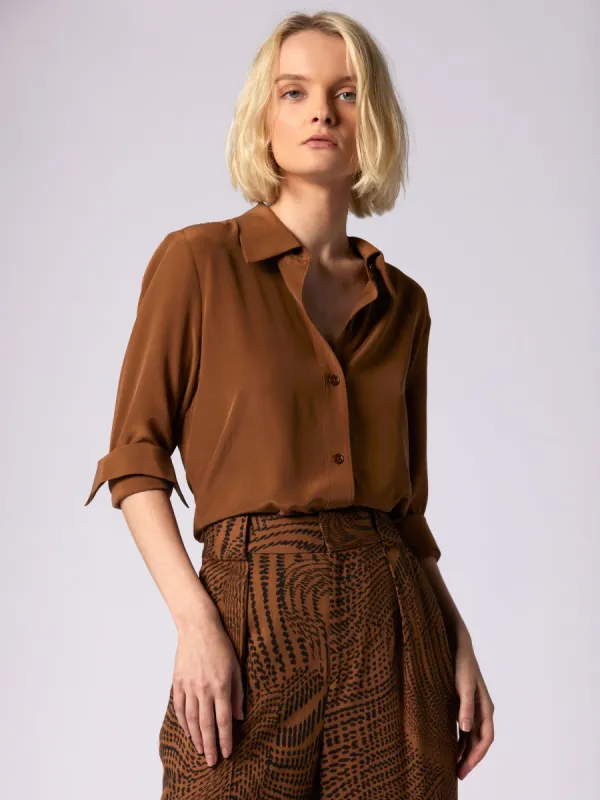 Leona Long Sleeve Silk Shirt sold by Equipment