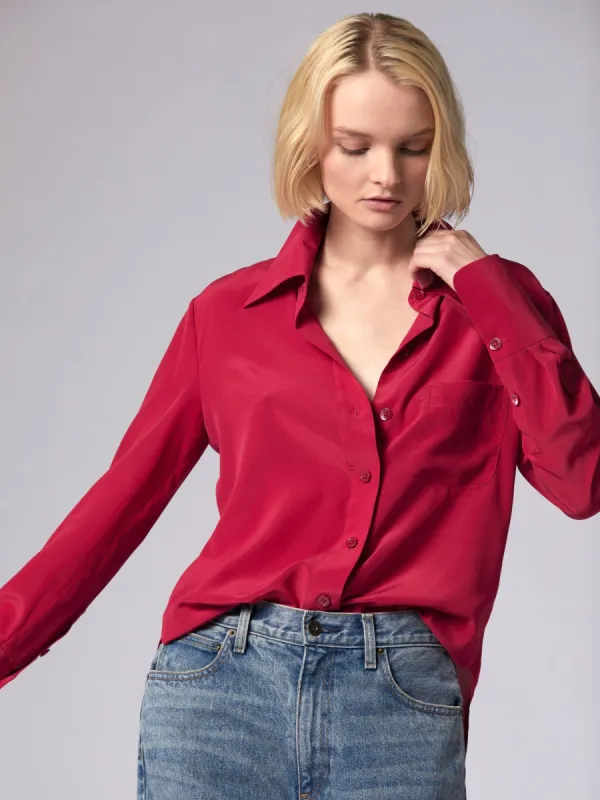 Quinne Long Sleeve Silk Shirt sold by Equipment