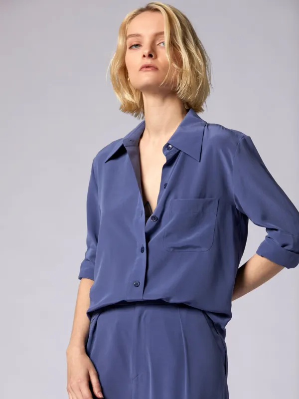Quinne Long Sleeve Silk Shirt sold by Equipment