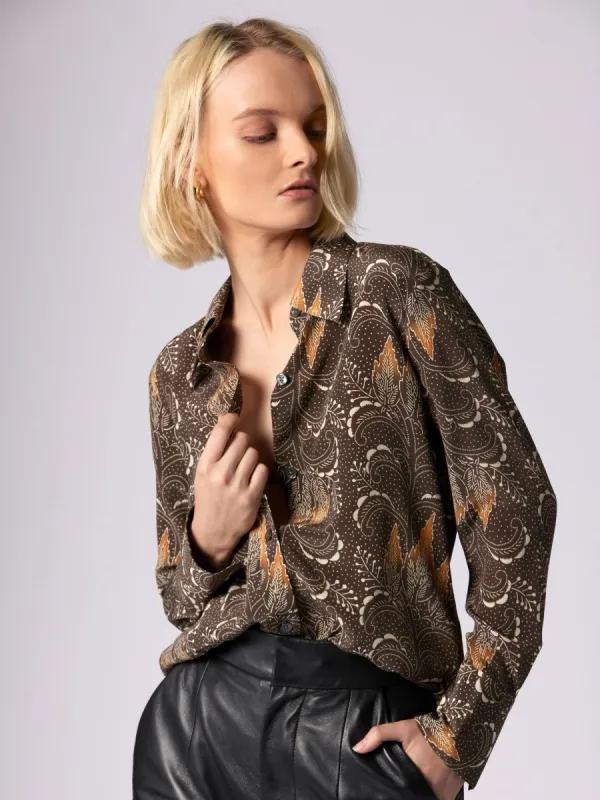 Leona Long Sleeve Silk Shirt sold by Equipment