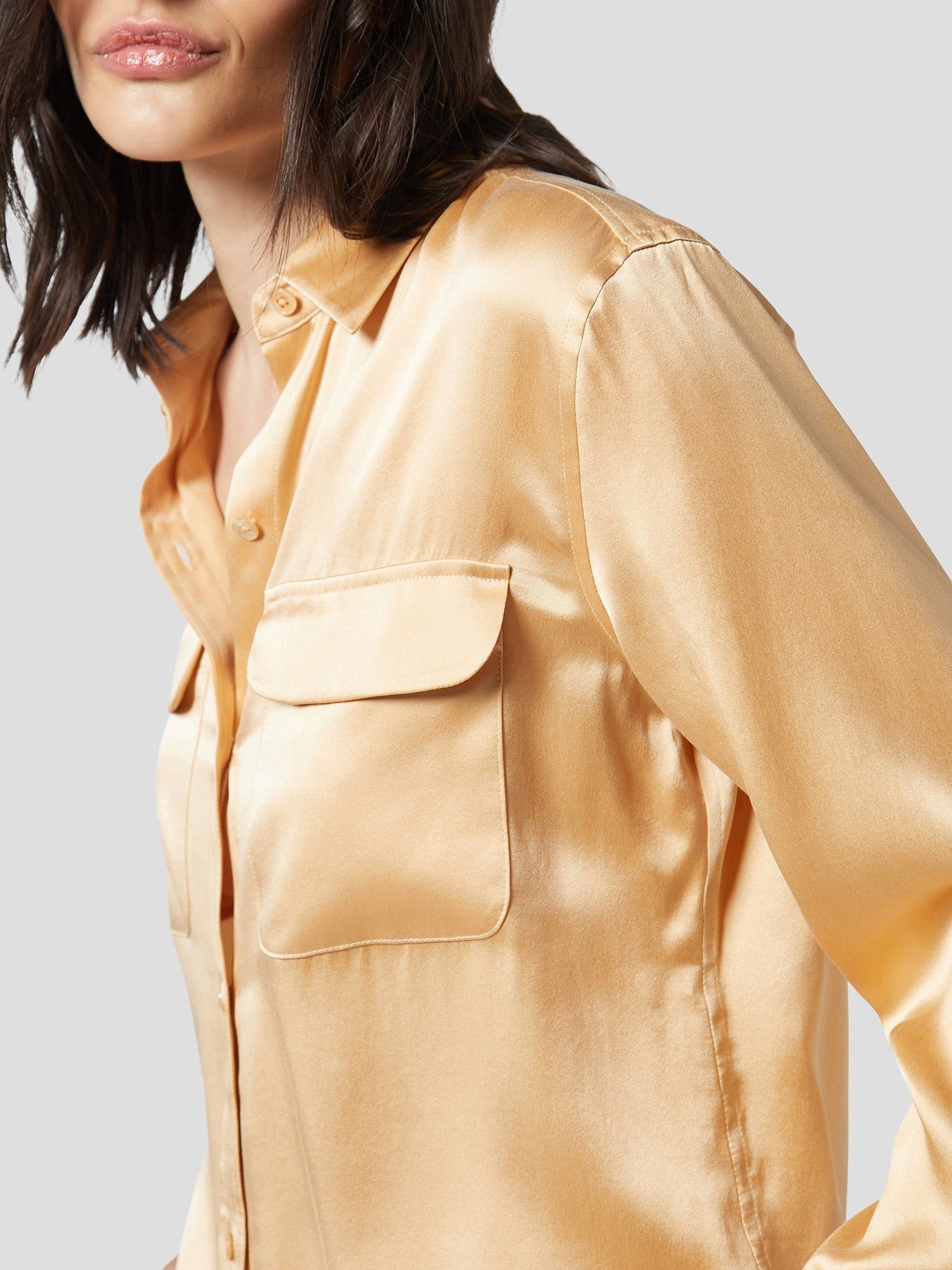 SIGNATURE SILK SATIN SHIRT sold by Equipment