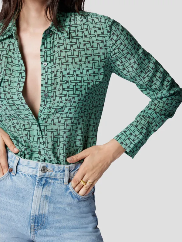 SLIM SIGNATURE SILK SHIRT sold by Equipment