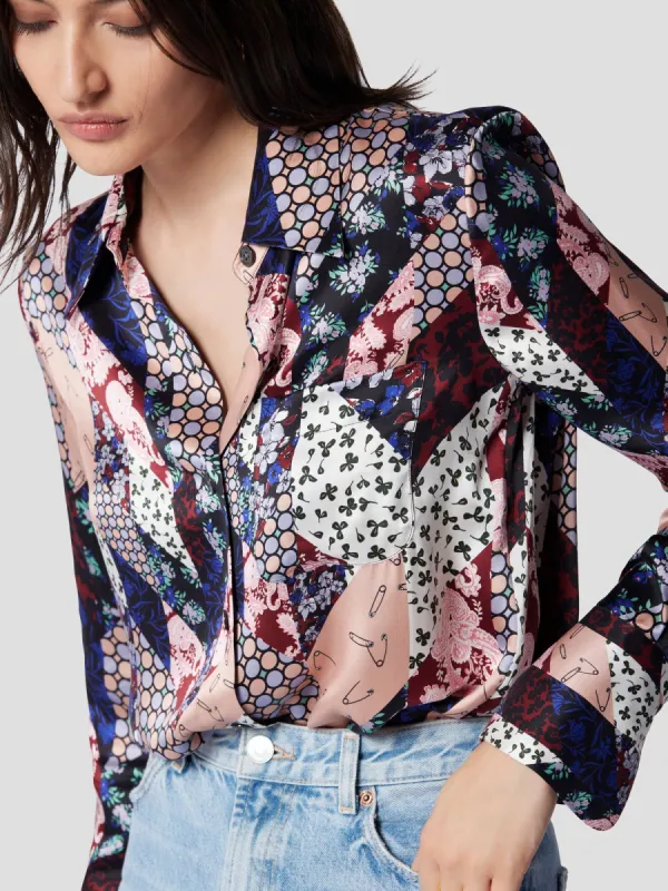 QUINNE SILK SATIN SHIRT sold by Equipment