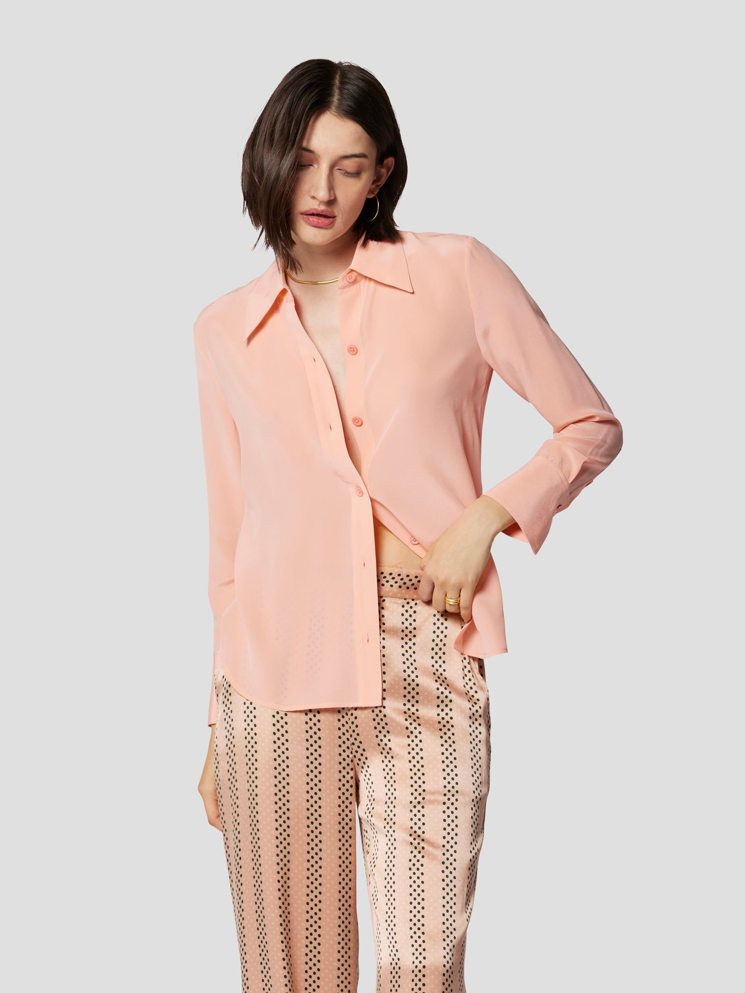 Leona Long Sleeve Silk Shirt sold by Equipment