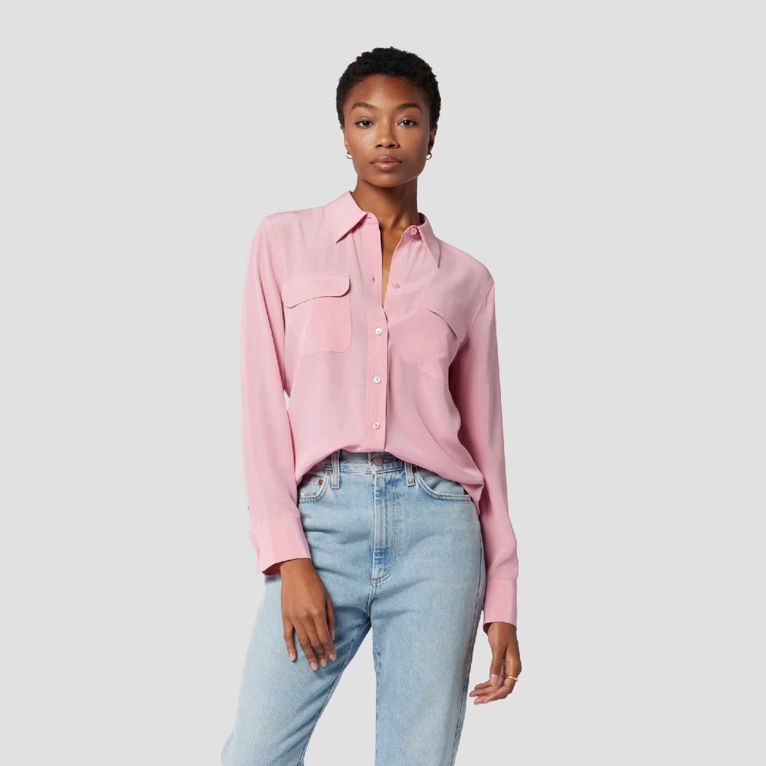 SLIM SIGNATURE SILK SHIRT sold by Equipment product image thumbnail 7