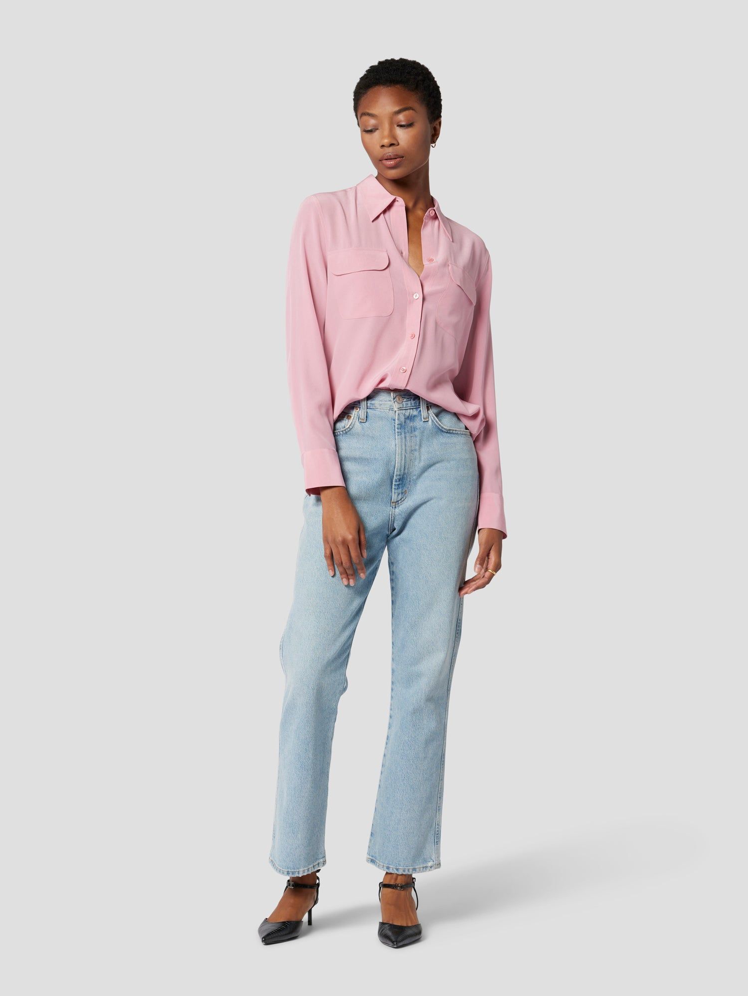 SLIM SIGNATURE SILK SHIRT sold by Equipment product image thumbnail 2