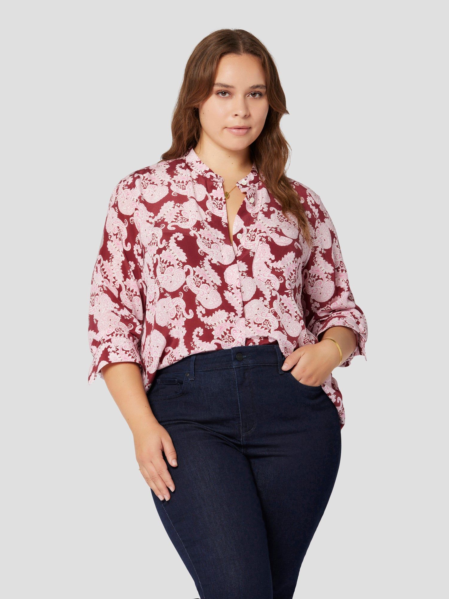 CHERINE SILK SHIRT WITH POCKET sold by Equipment