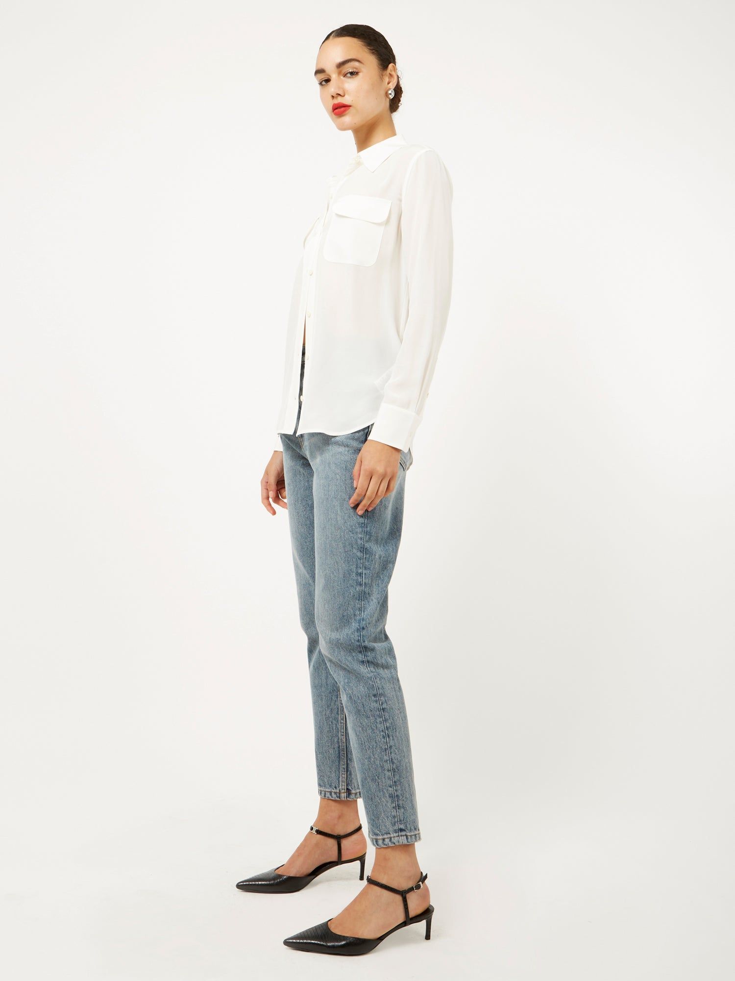 Slim Signature Silk Shirt sold by Equipment product image thumbnail 3