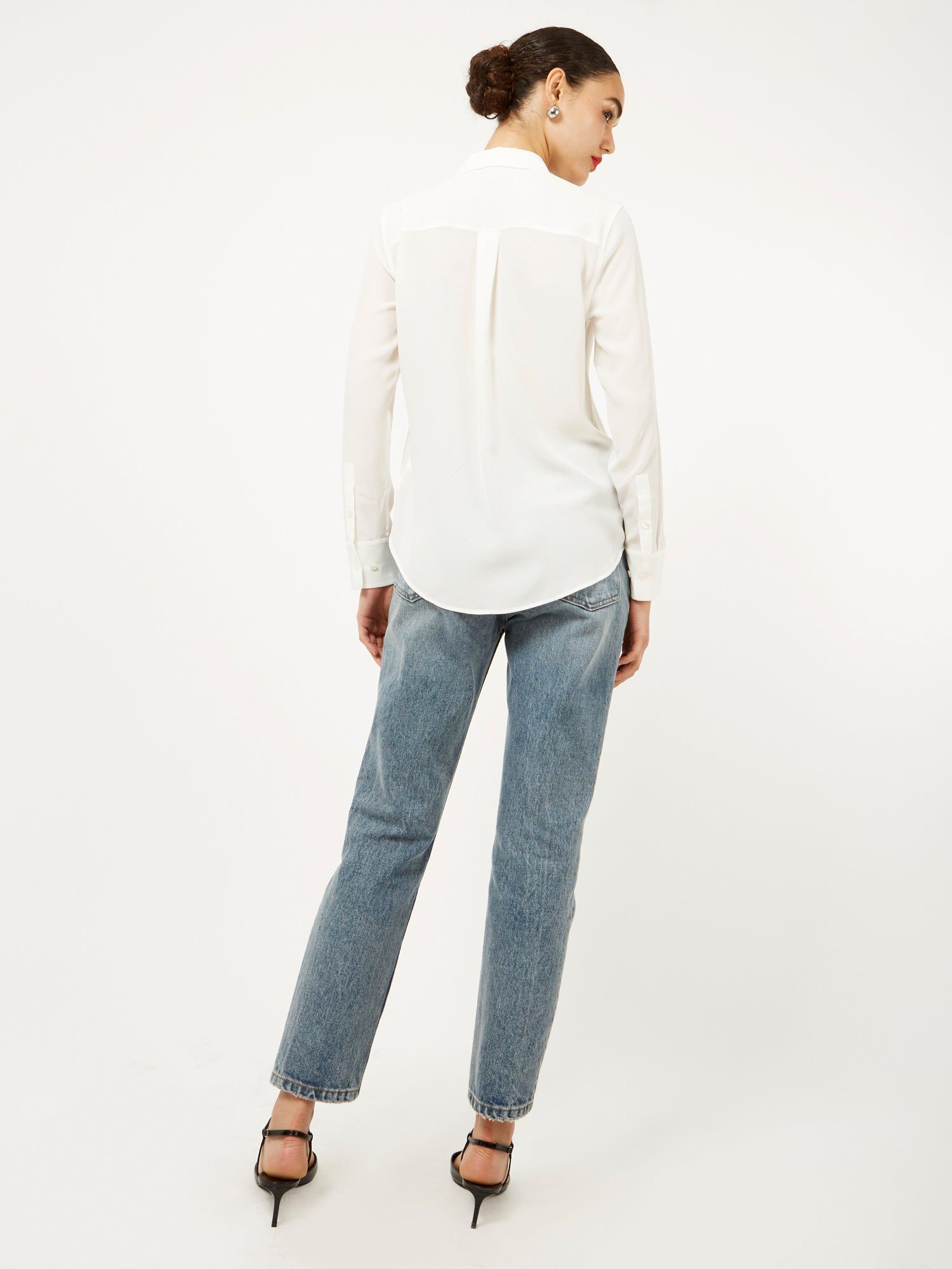 Slim Signature Silk Shirt sold by Equipment product image thumbnail 4