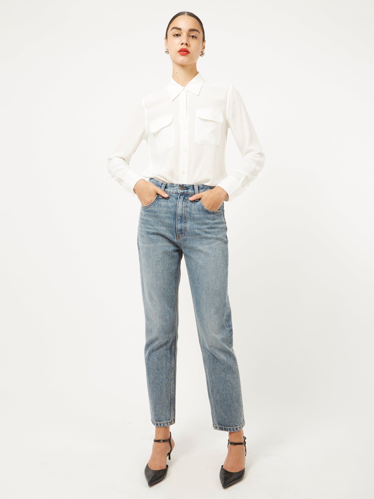 Slim Signature Silk Shirt sold by Equipment product image thumbnail 2