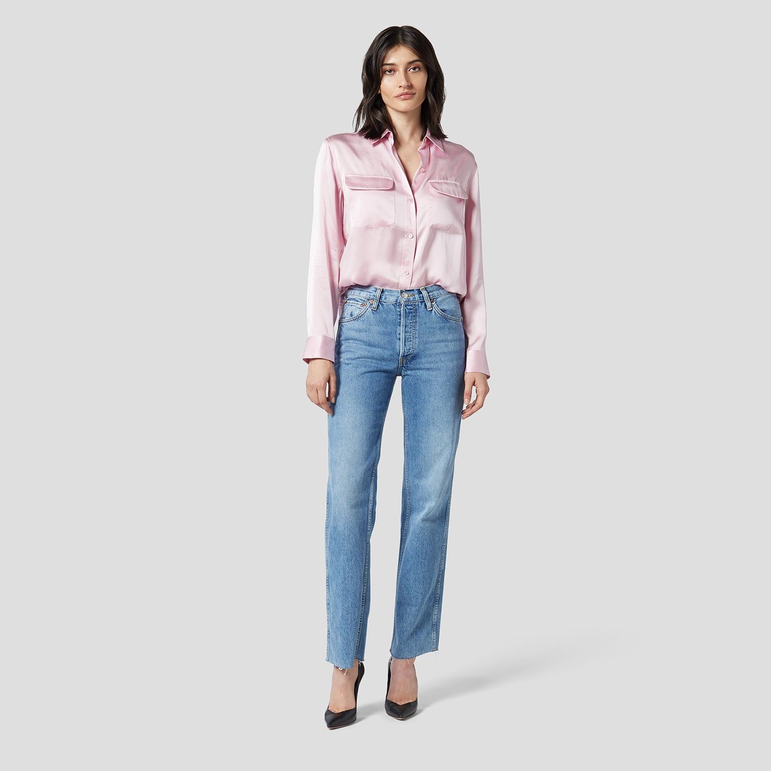 SIGNATURE SILK SATIN SHIRT sold by Equipment product image thumbnail 6