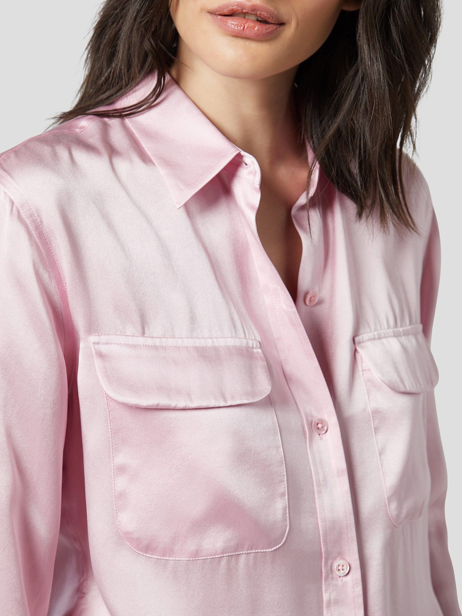 SIGNATURE SILK SATIN SHIRT sold by Equipment product image thumbnail 5