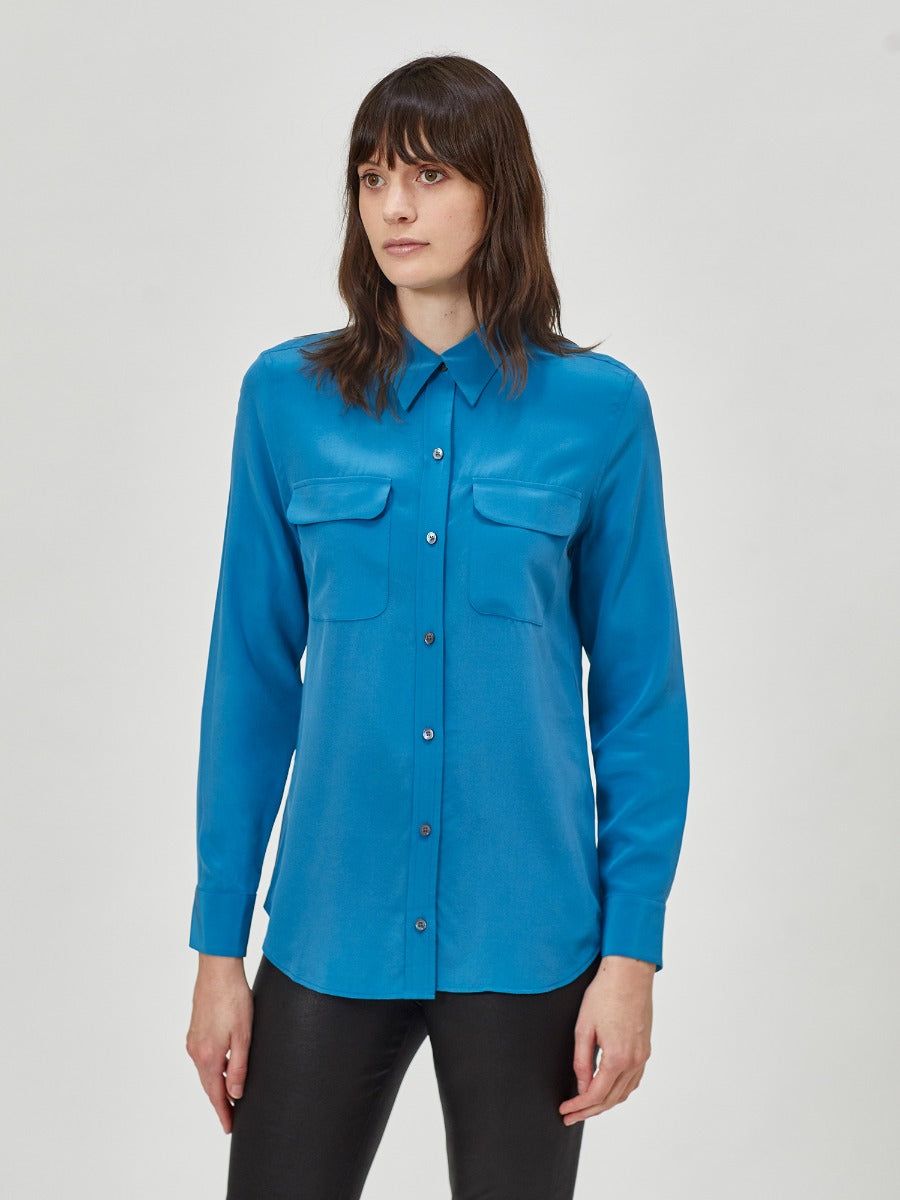 SLIM SIGNATURE SILK SHIRT sold by Equipment product image thumbnail 3