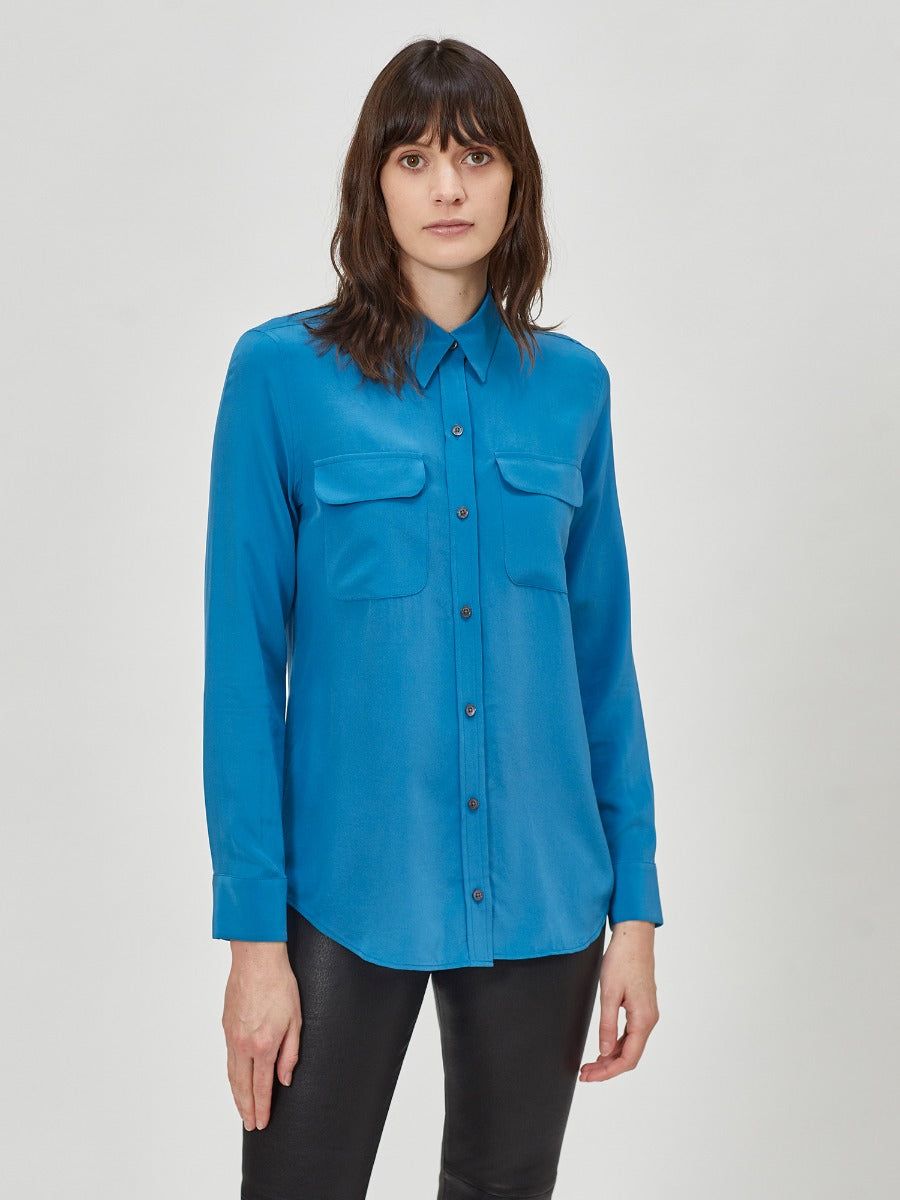 SLIM SIGNATURE SILK SHIRT sold by Equipment