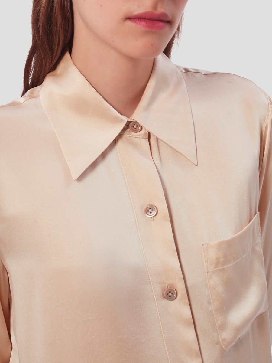 QUINNE SILK SATIN SHIRT sold by Equipment product image thumbnail 5