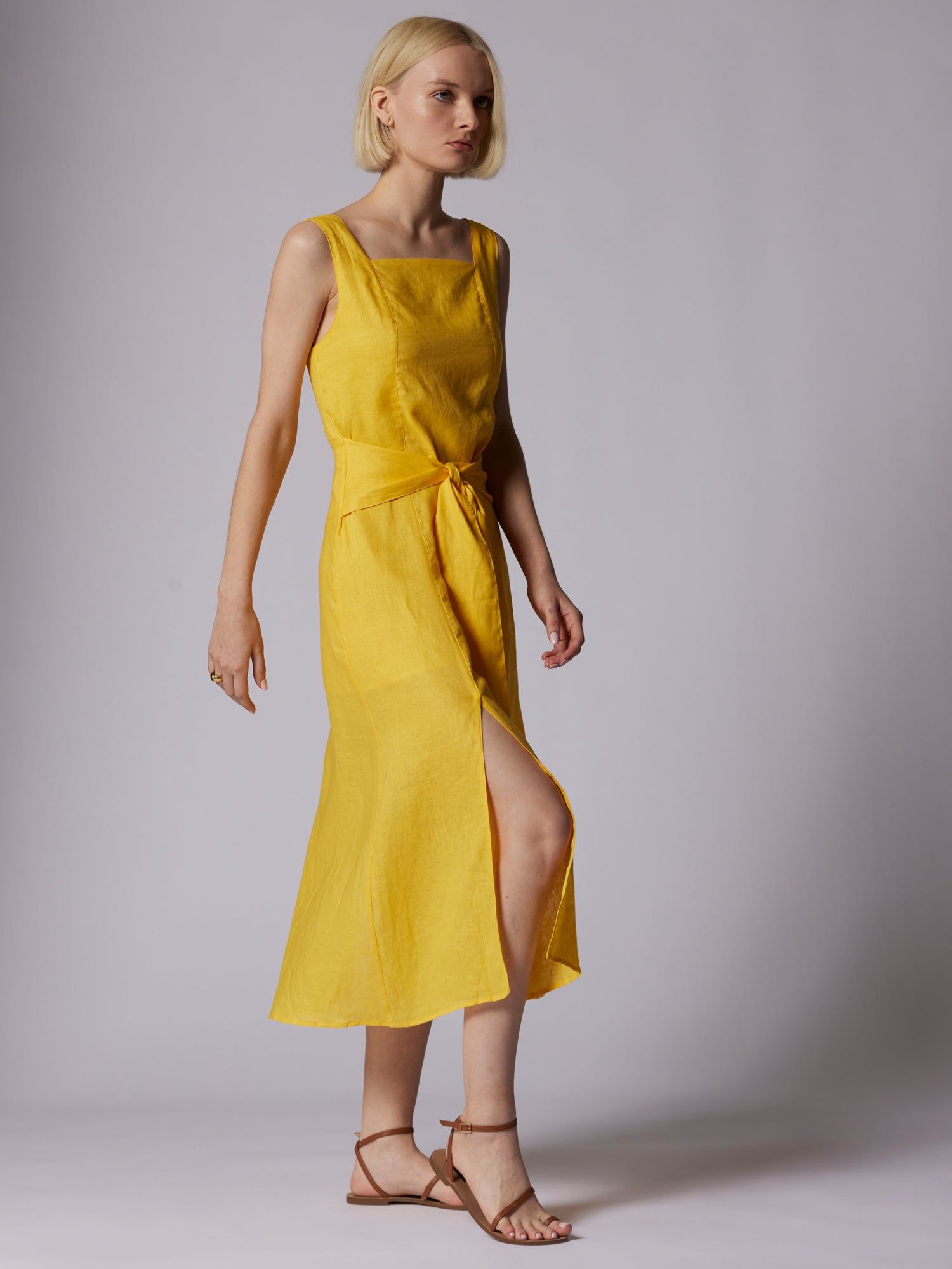 GINETTE MIDI LINEN DRESS sold by Equipment product image thumbnail 2
