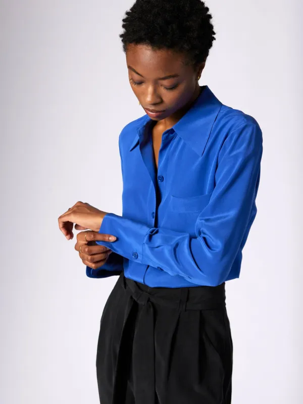 QUINNE LONG SLEEVE SILK SHIRT sold by Equipment