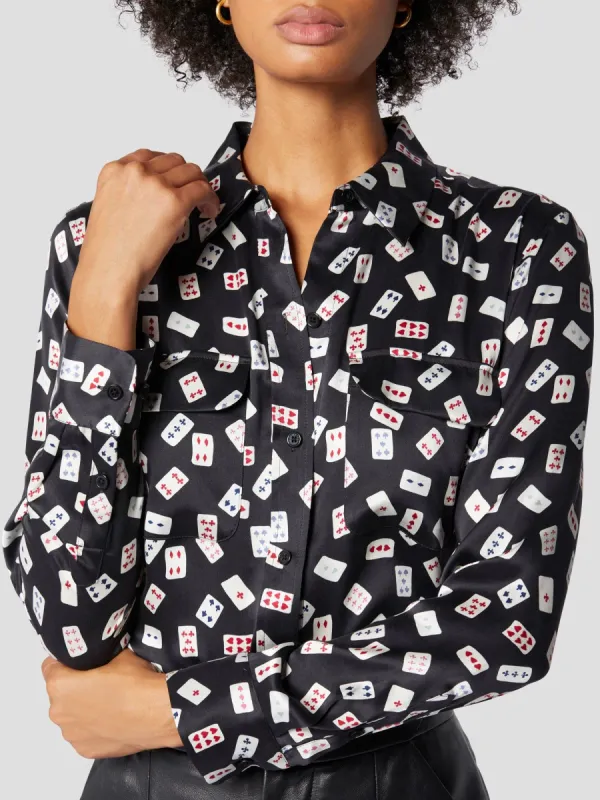 SLIM SIGNATURE SILK SHIRT sold by Equipment