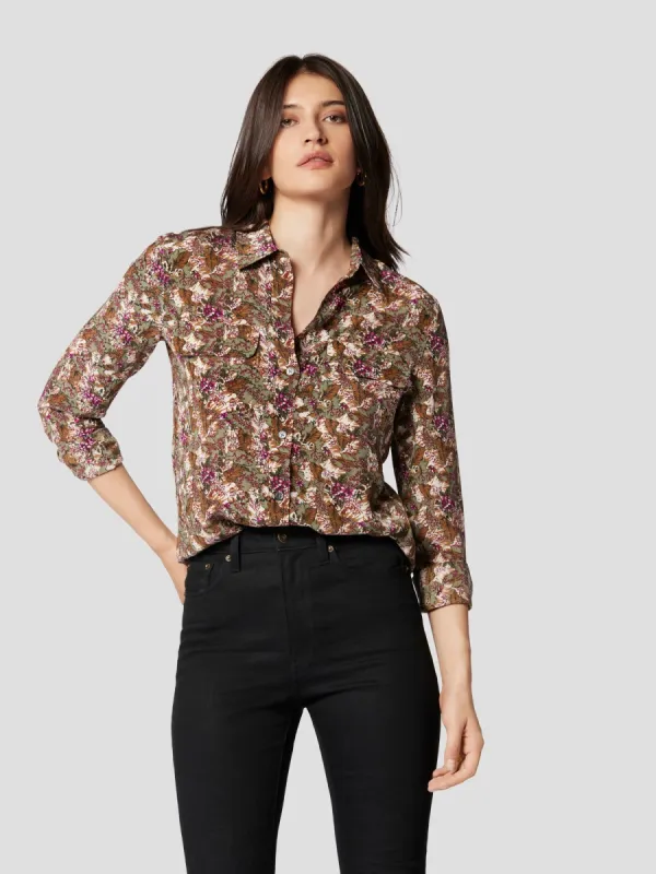 SLIM SIGNATURE SILK SHIRT sold by Equipment