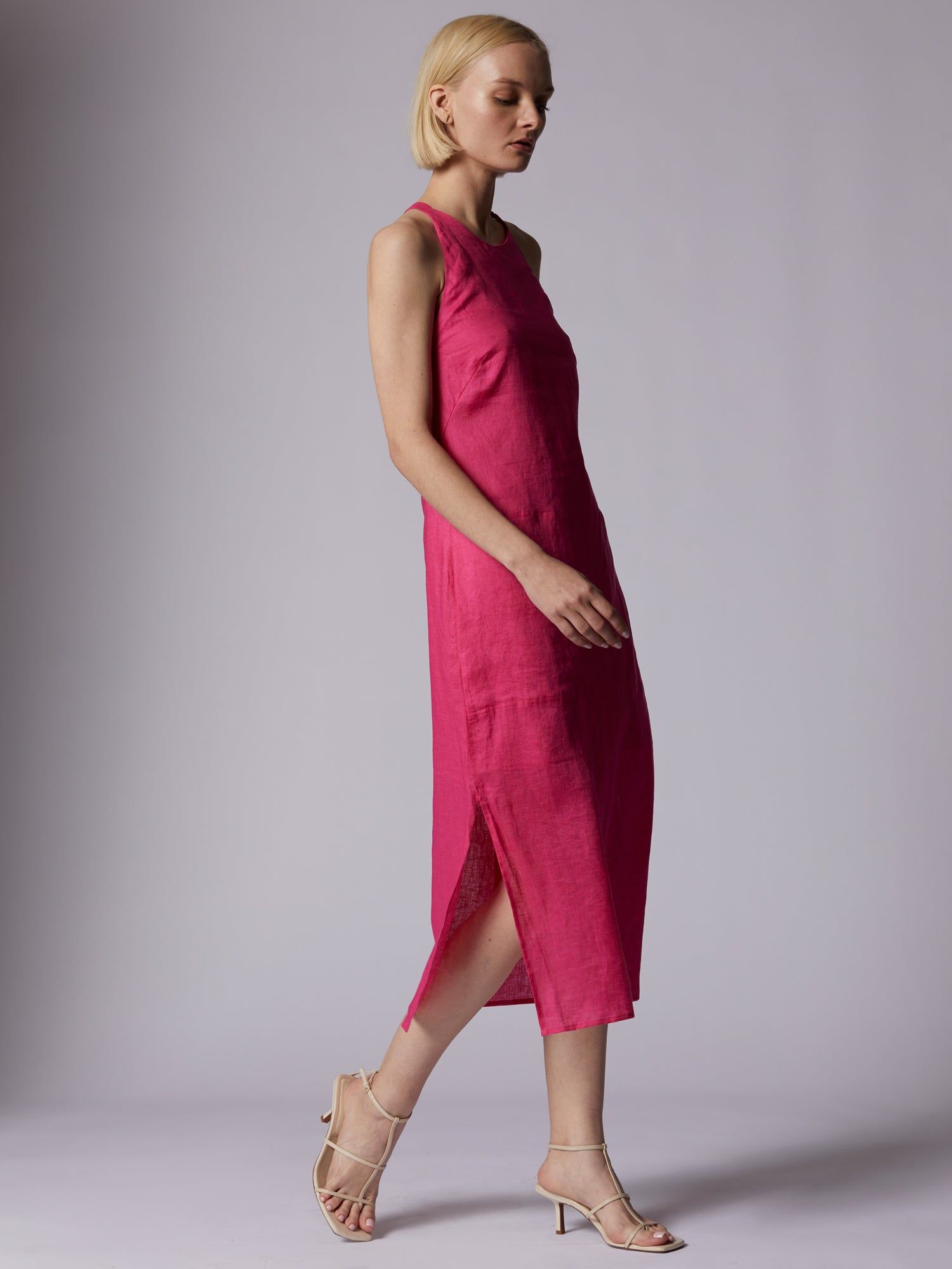 BELLAMY MIDI LINEN DRESS sold by Equipment product image thumbnail 3