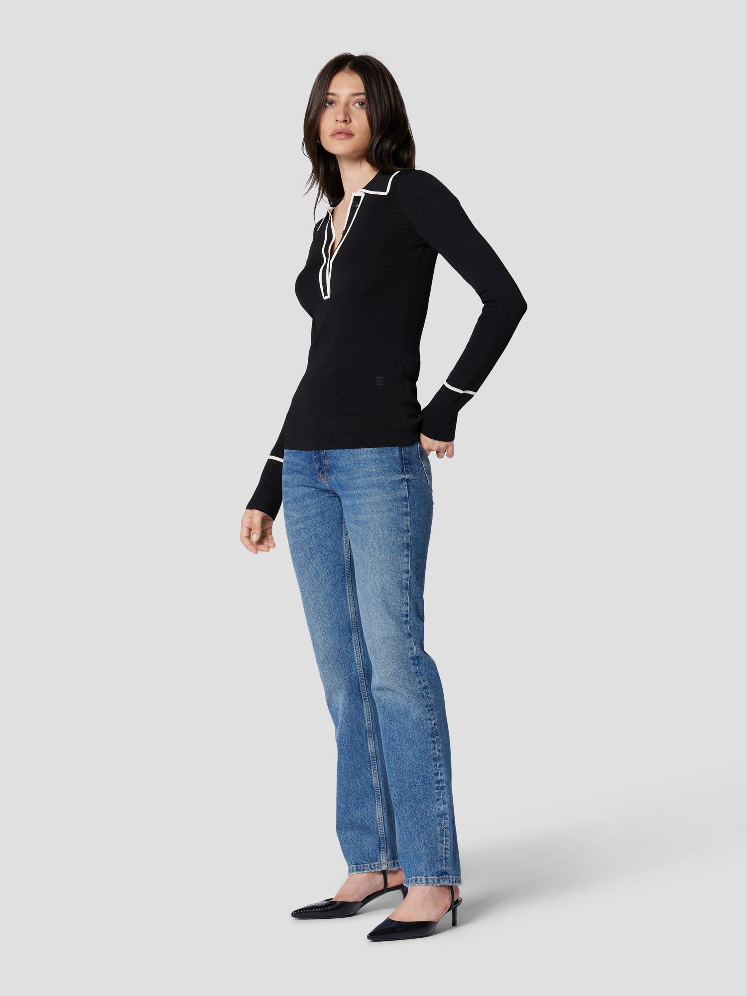 JULIANNE POLO SWEATER sold by Equipment product image thumbnail 4