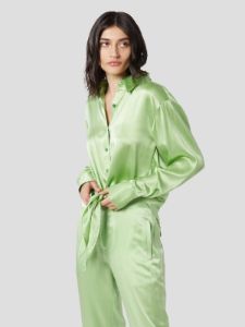 GENEVA SILK SATIN SHIRT sold by Equipment