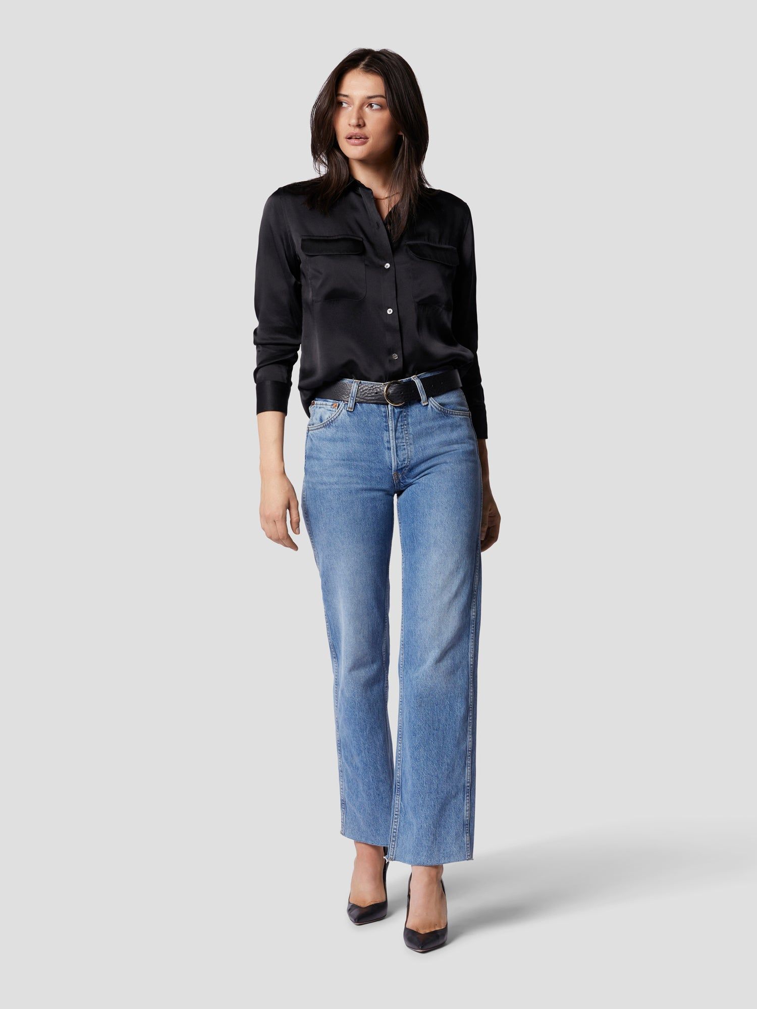 Signature Silk Satin Shirt sold by Equipment product image thumbnail 2