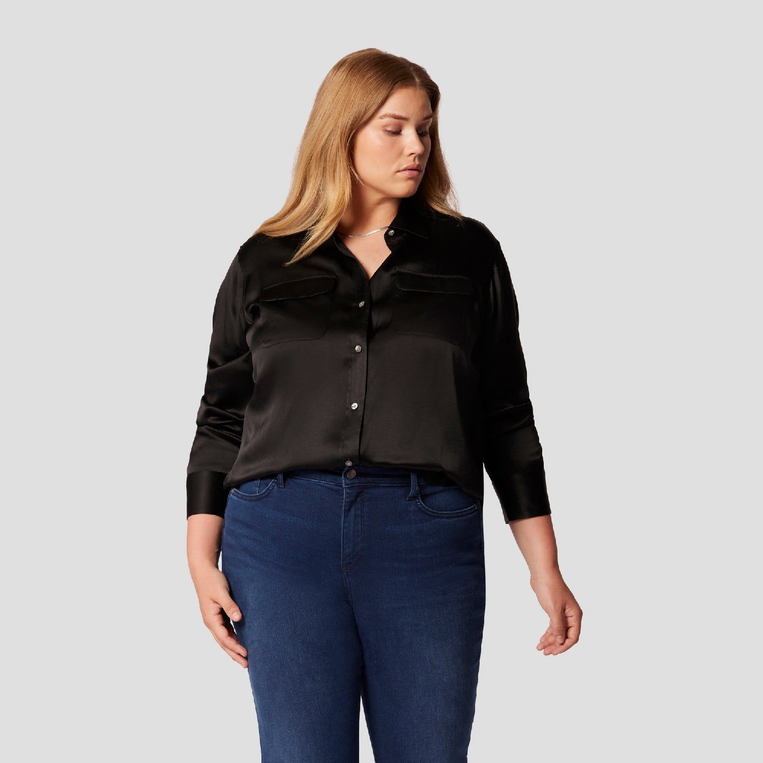 Signature Silk Satin Shirt sold by Equipment product image thumbnail 6