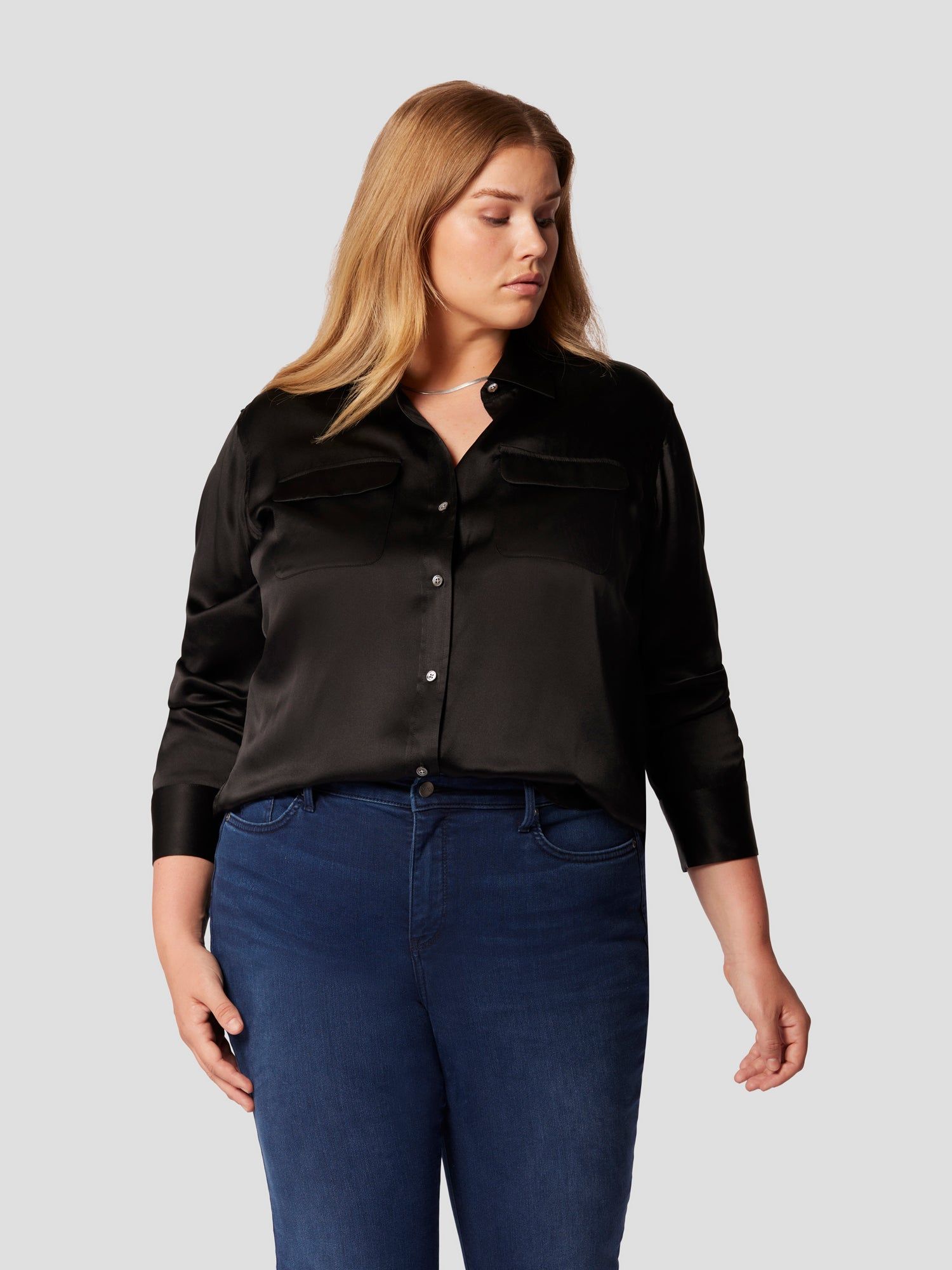 Signature Silk Satin Shirt sold by Equipment product image thumbnail 11