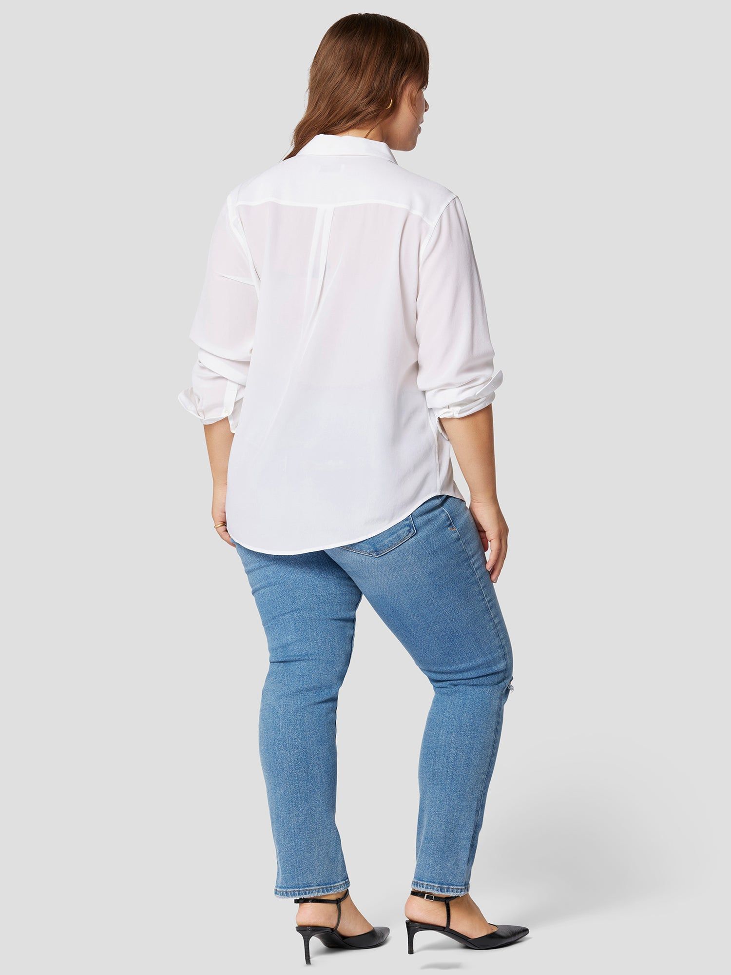 Slim Signature Silk Shirt sold by Equipment product image thumbnail 10