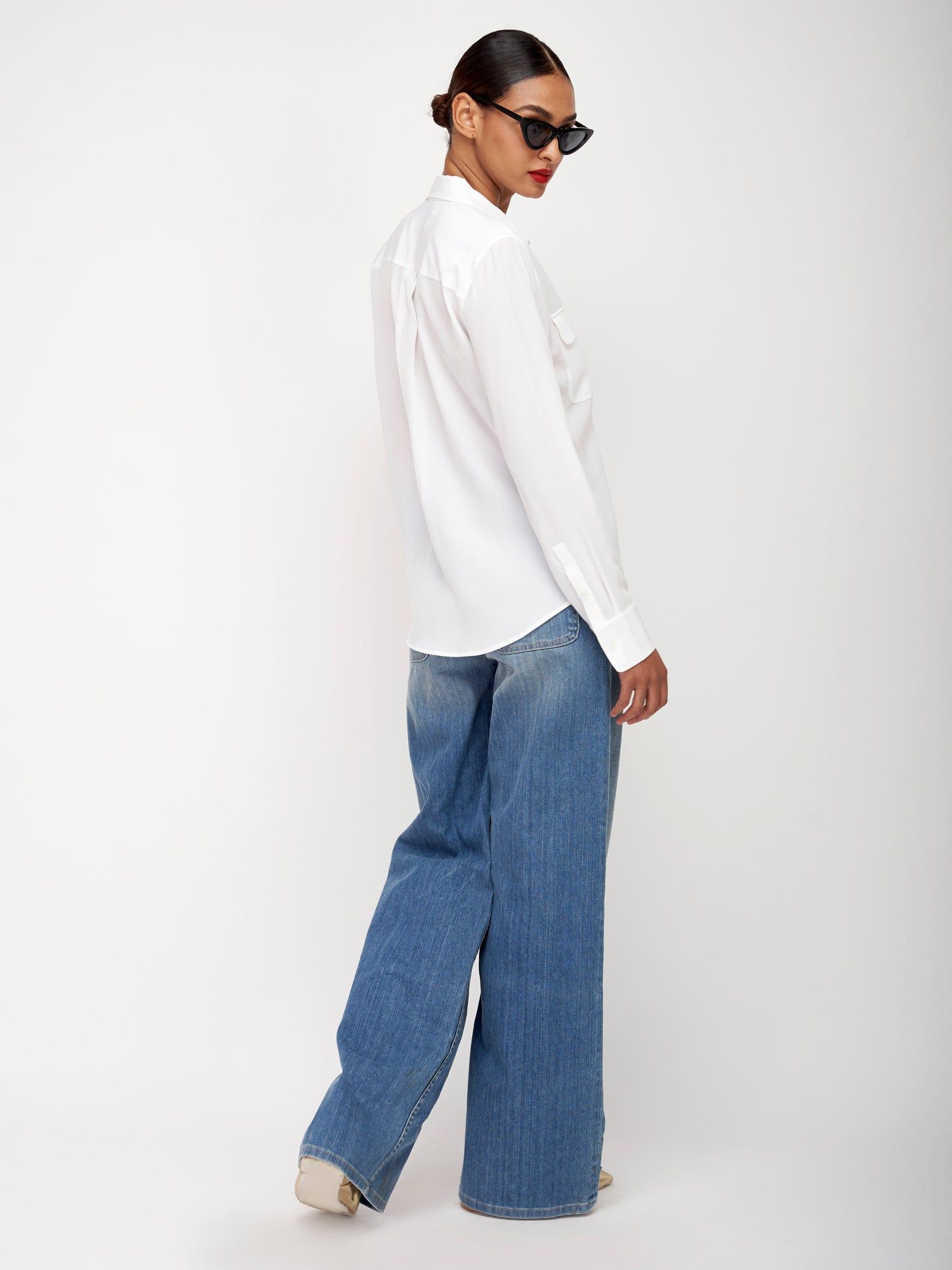 Slim Signature Silk Shirt sold by Equipment product image thumbnail 4