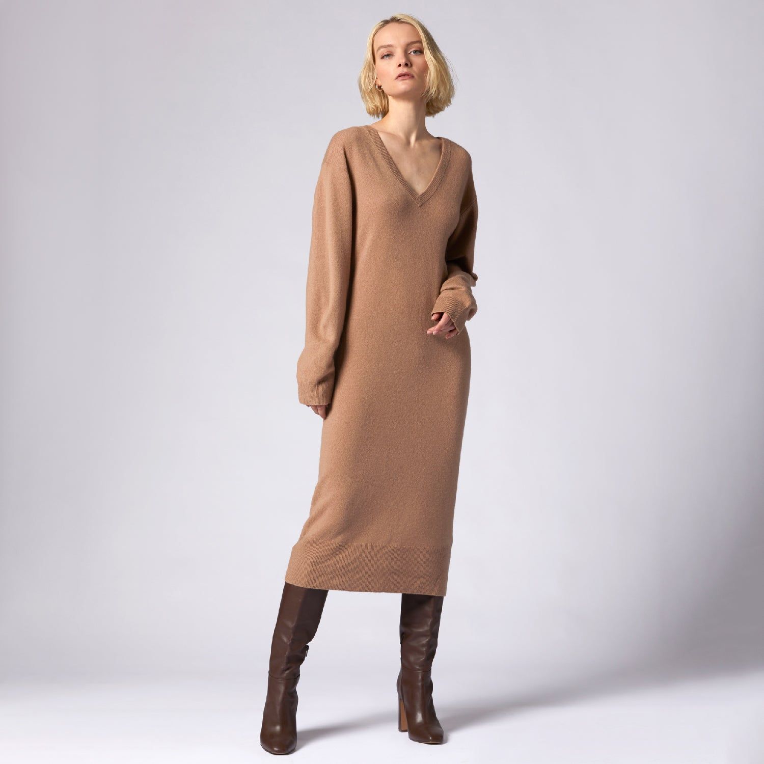 Jeannie Cashmere Midi Dress sold by Equipment product image thumbnail 6
