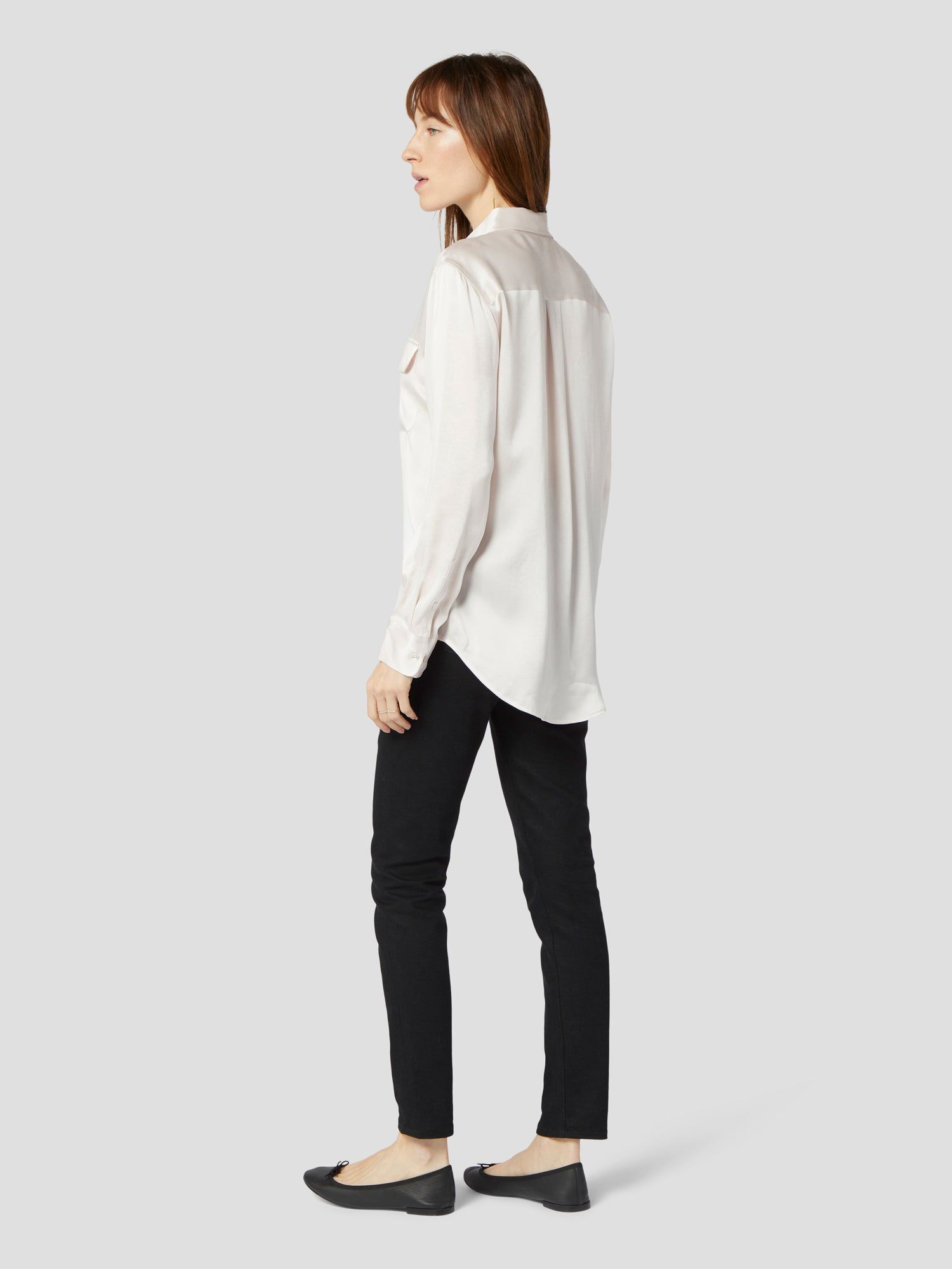 SIGNATURE SILK SATIN SHIRT sold by Equipment product image thumbnail 5