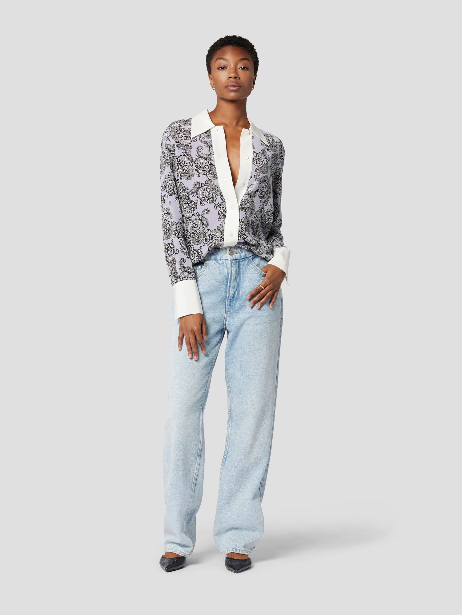 NIKOLA SILK SHIRT sold by Equipment product image thumbnail 2