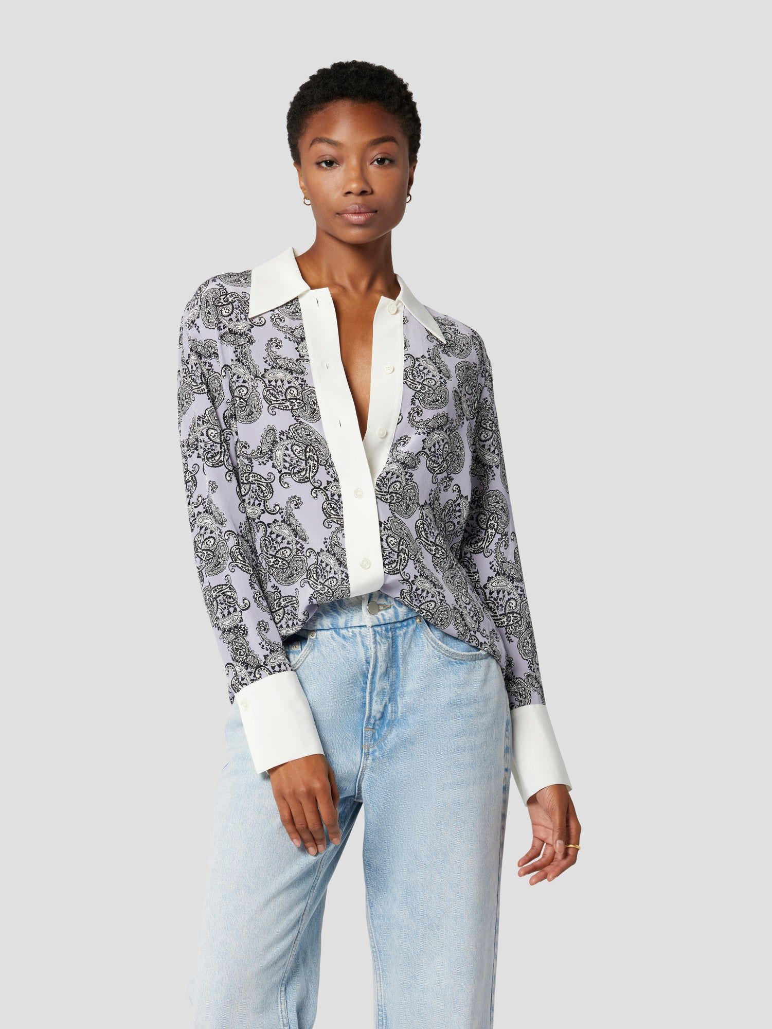 NIKOLA SILK SHIRT sold by Equipment product image thumbnail 3