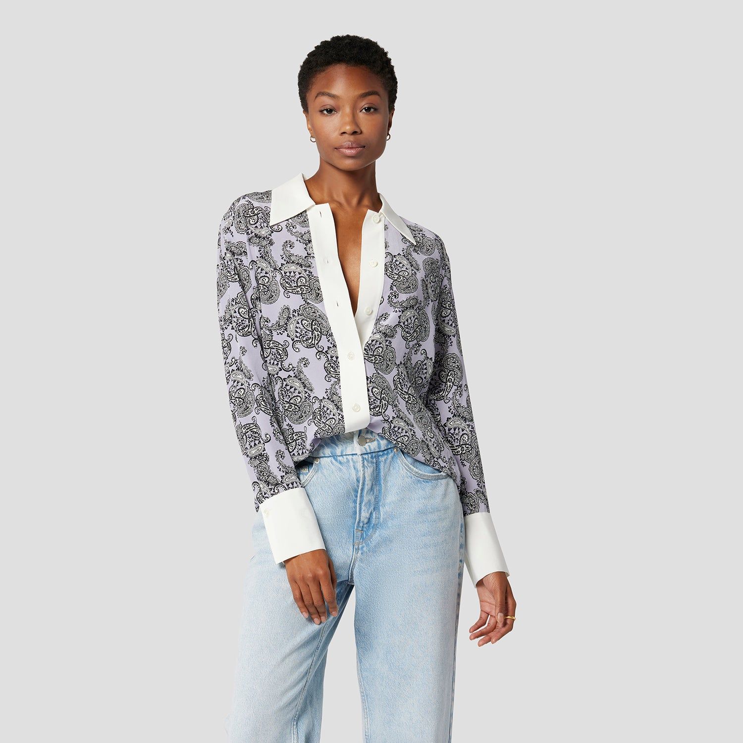 NIKOLA SILK SHIRT sold by Equipment product image thumbnail 7