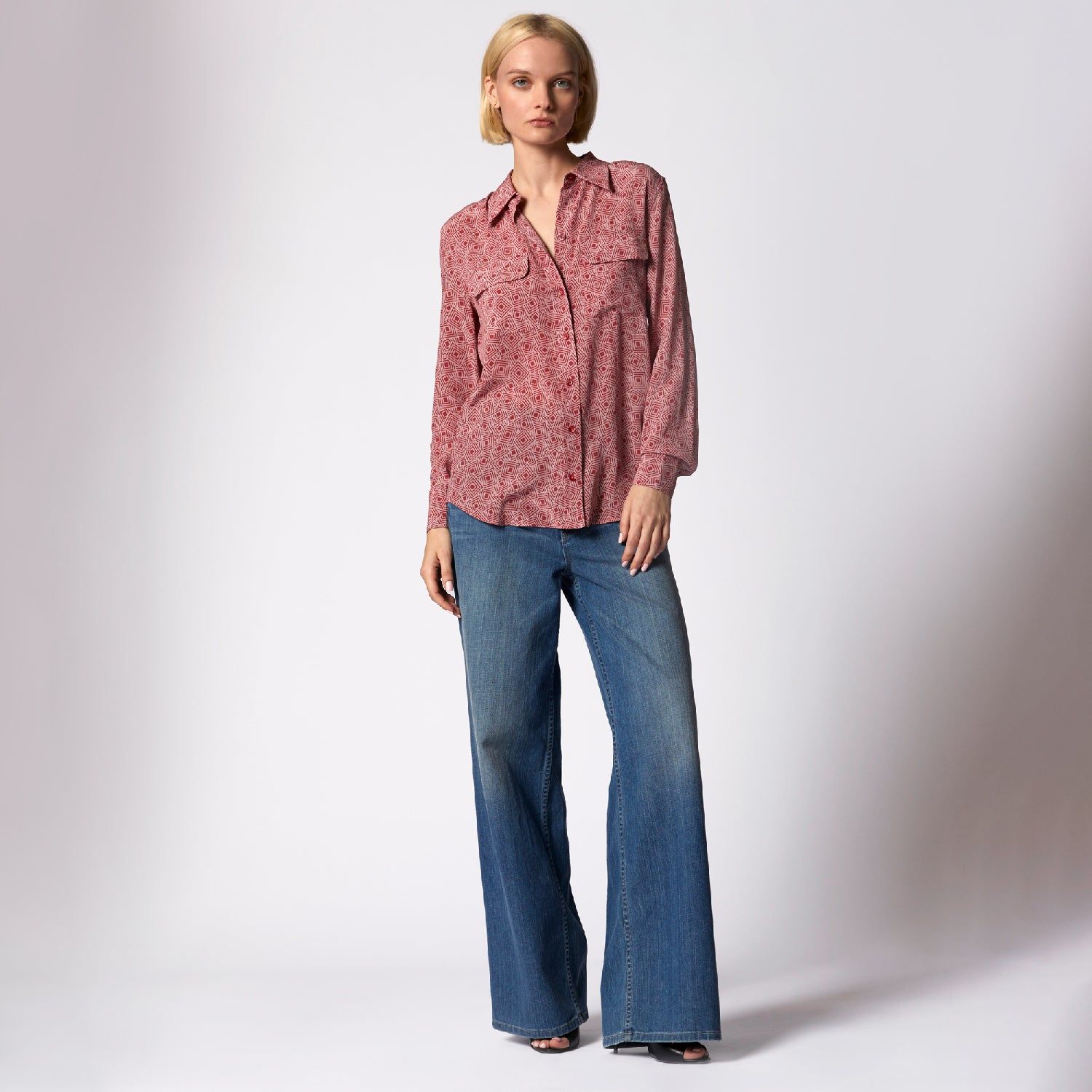 Slim Signature Silk Shirt sold by Equipment product image thumbnail 5
