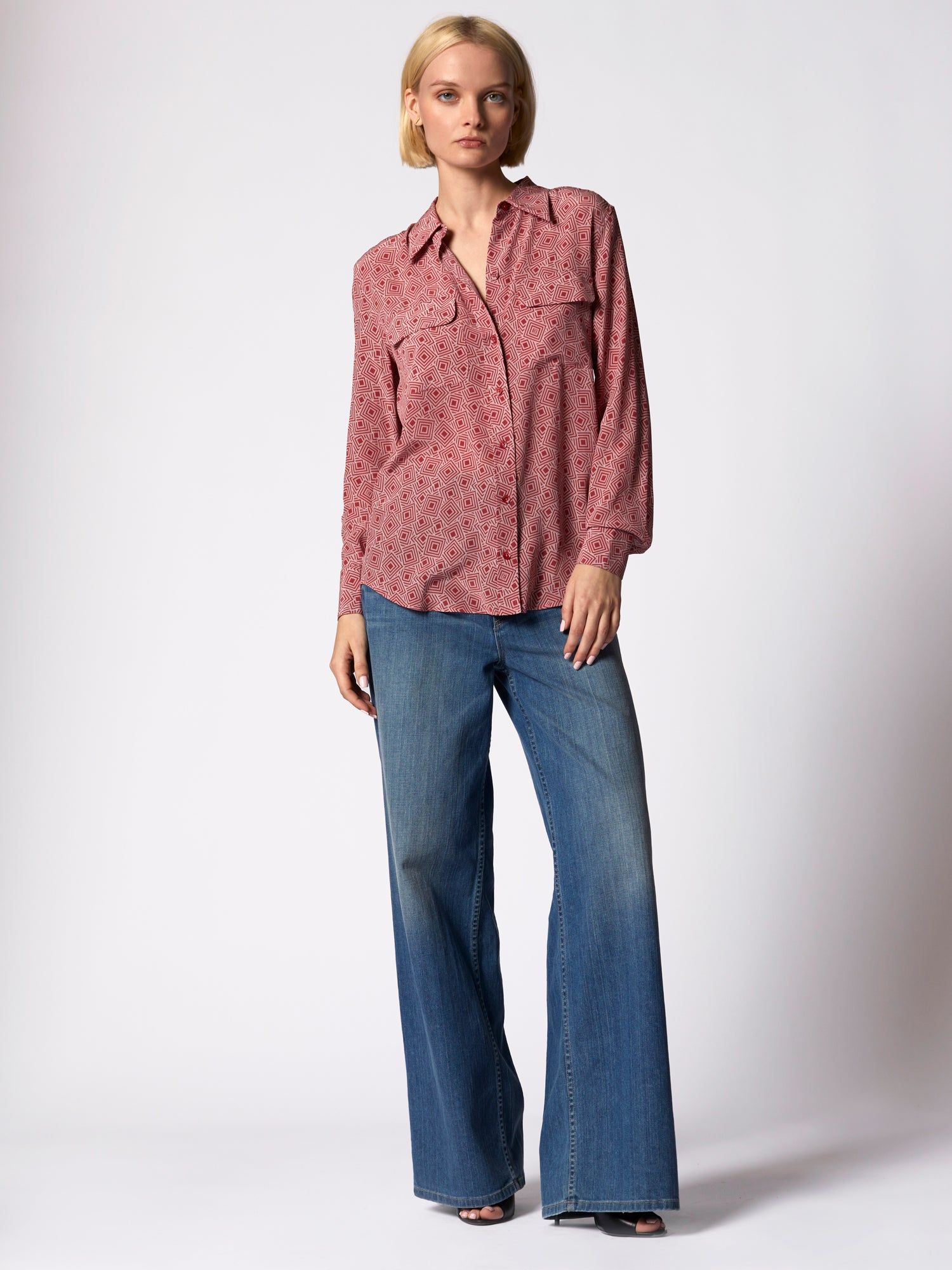 Slim Signature Silk Shirt sold by Equipment product image thumbnail 3