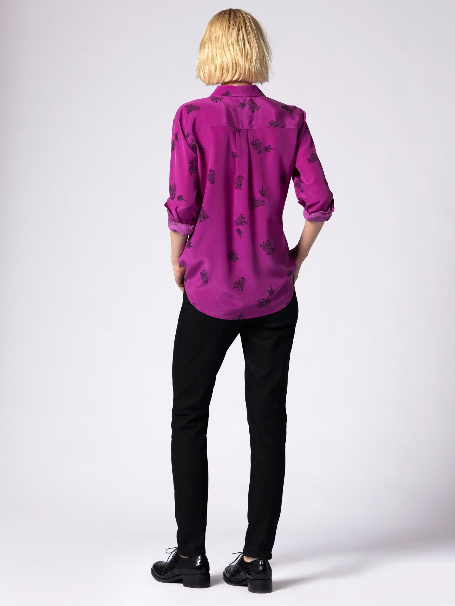 Slim Signature Silk Shirt sold by Equipment product image thumbnail 4