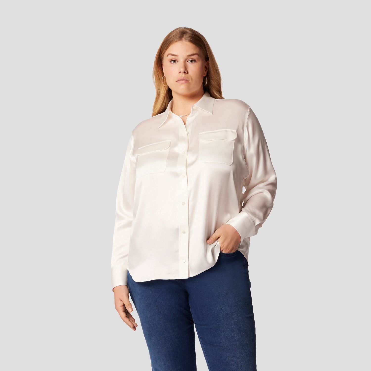 Signature Silk Satin Shirt sold by Equipment product image thumbnail 5