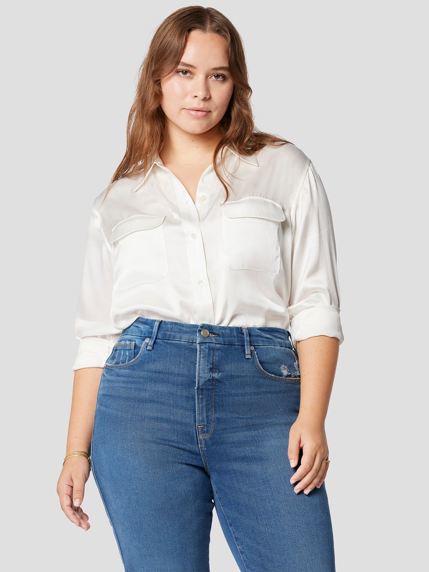 Signature Silk Satin Shirt sold by Equipment product image thumbnail 10