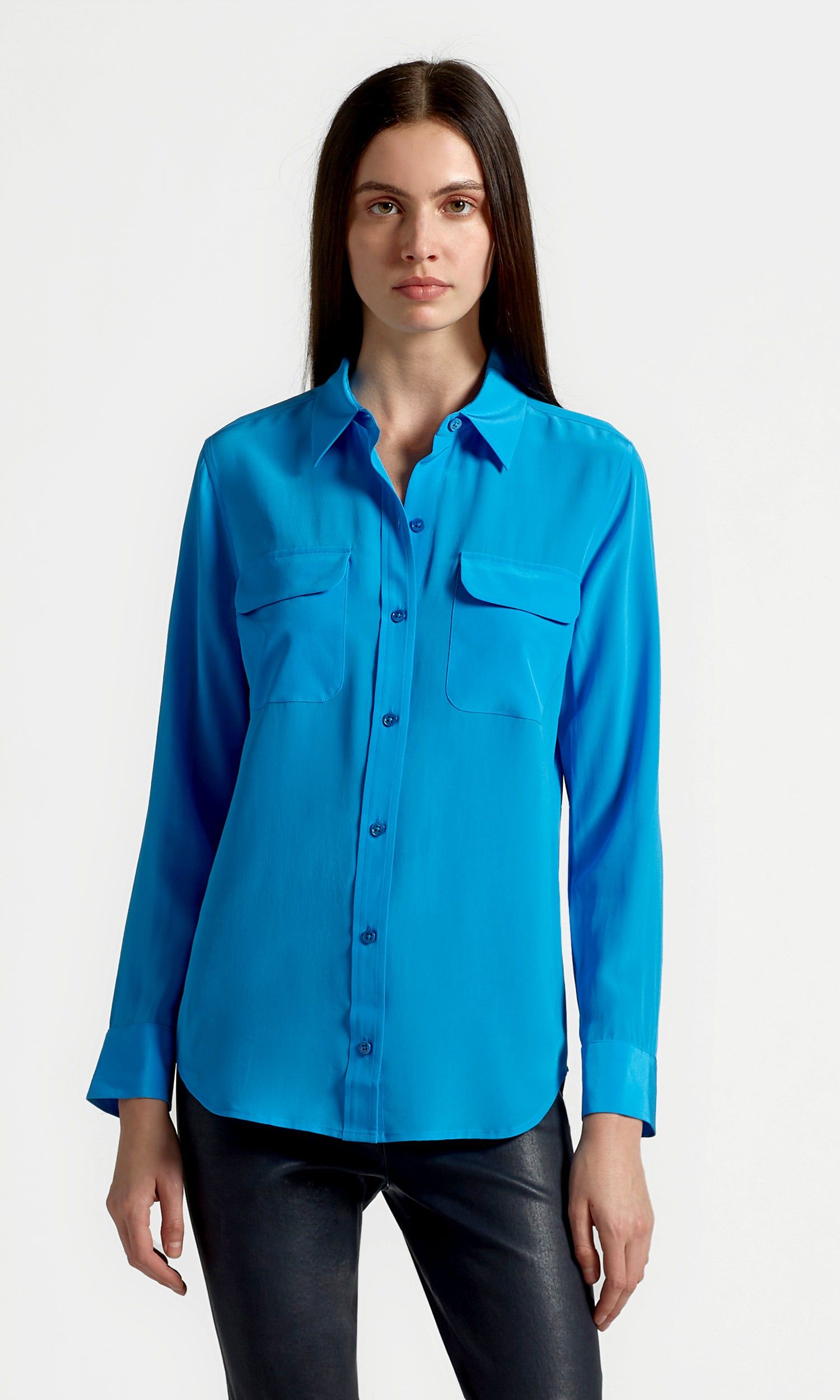SLIM SIGNATURE SILK SHIRT sold by Equipment product image thumbnail 2