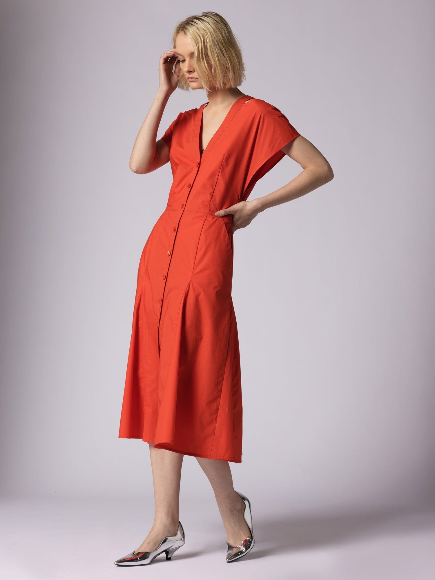 DORIANE MIDI COTTON DRESS sold by Equipment product image thumbnail 3